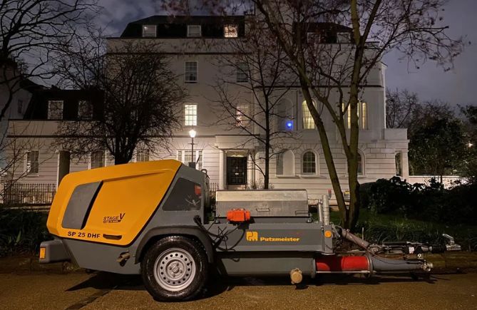 Putzmeister SP 25 DHF for Tight Footprints